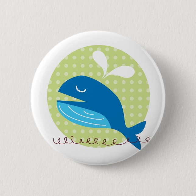 Happy Whale Button (Front)
