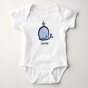 Happy Whale Personalised Baby Bodysuit