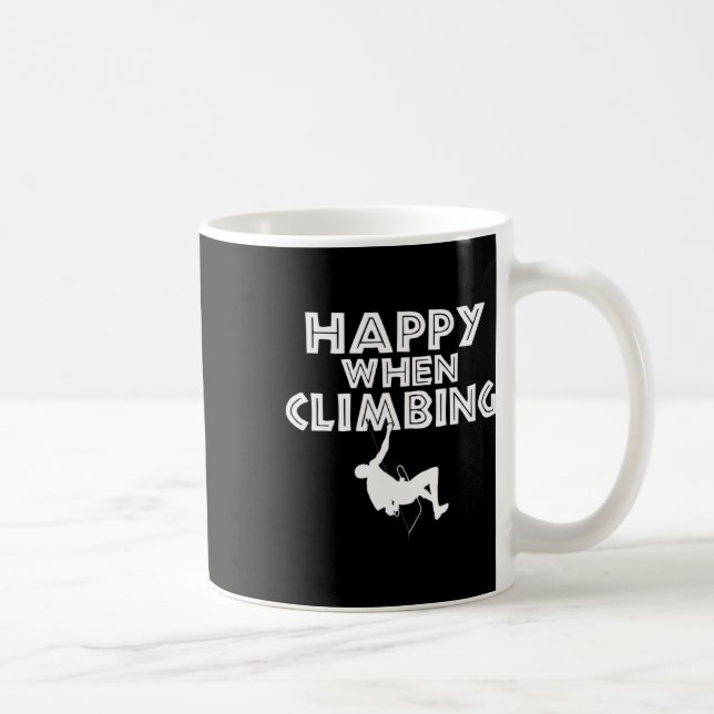Happy When Climbing Tree Rock Climber  Coffee Mug (Right)