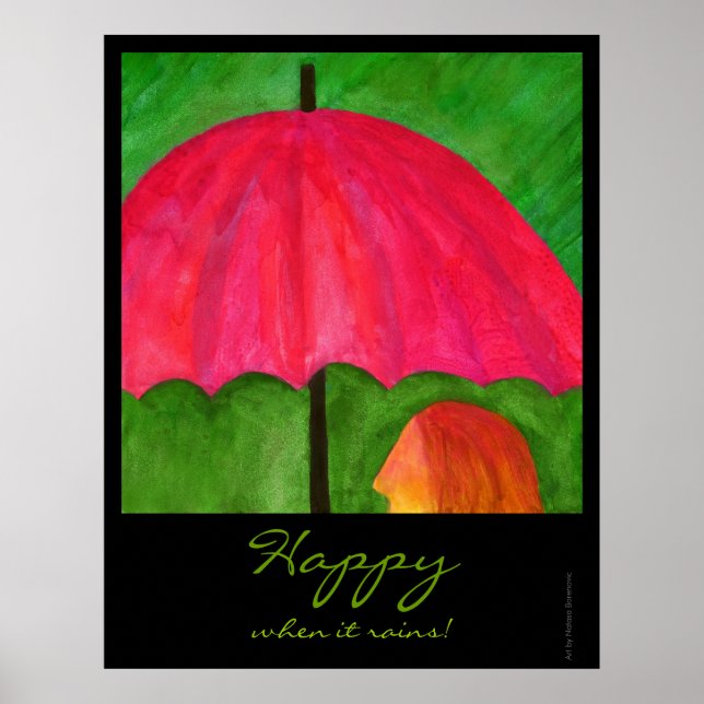 Happy When it Rains Poster (Front)