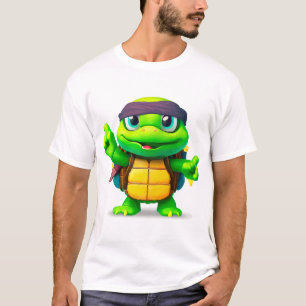 Happy Whimsical Turtle Back to School T-Shirt