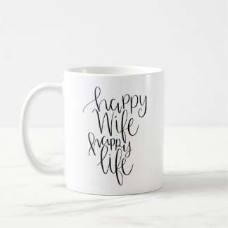 Happy wife happy life coffee mug