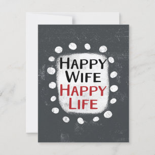 Happy Wife Happy Life Greeting Card