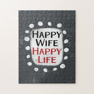 Happy Wife Happy Life Jigsaw Puzzle