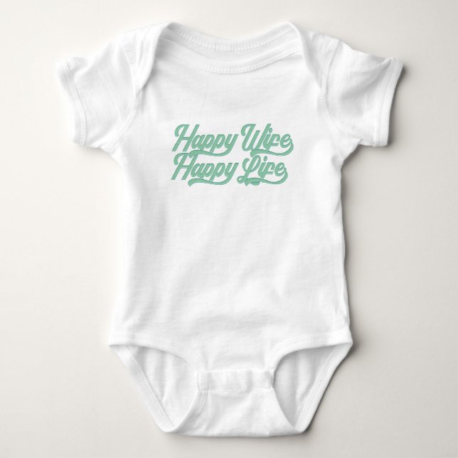 Happy Wife Happy Life Mother's Day | Bodysuit (Front)