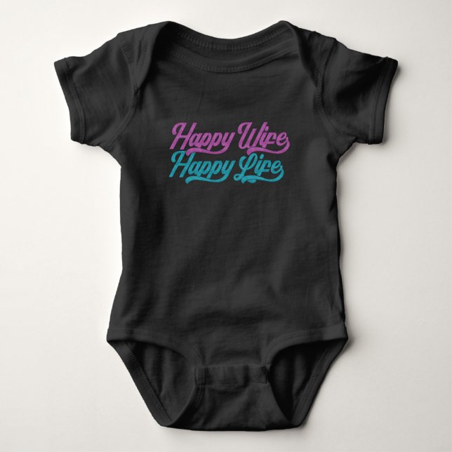 Happy Wife Happy Life Mother's Day | Bodysuit (Front)