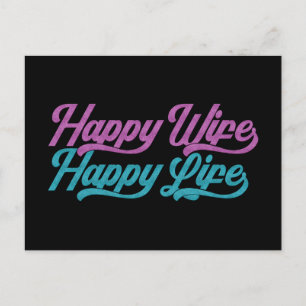 Happy Wife Happy Life Mother's Day Postcard