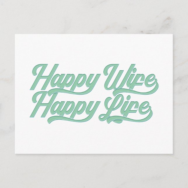 Happy Wife Happy Life Mother's Day | Postcard (Front)