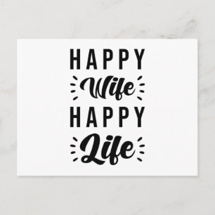 Happy Wife Happy Life Postcard