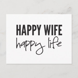 Happy Wife Happy Life Postcard
