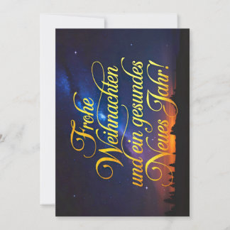 "Happy Wines" starry sky at night Holiday Card