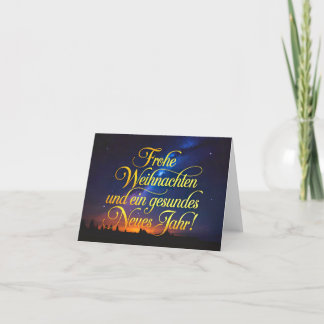 "Happy Wines" starry sky at night Holiday Card