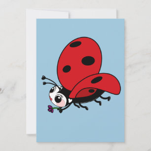 Happy Wings Ladybug Invitation
