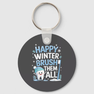 Happy Winter Bruhem All Teeth Dental Dentist Chris Key Ring