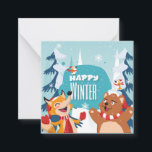 Happy Winter Card<br><div class="desc">Cute Winter Postcard</div>