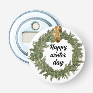 Happy Winter Day Bottle Opener