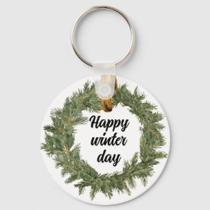 Happy Winter Day Key Ring
