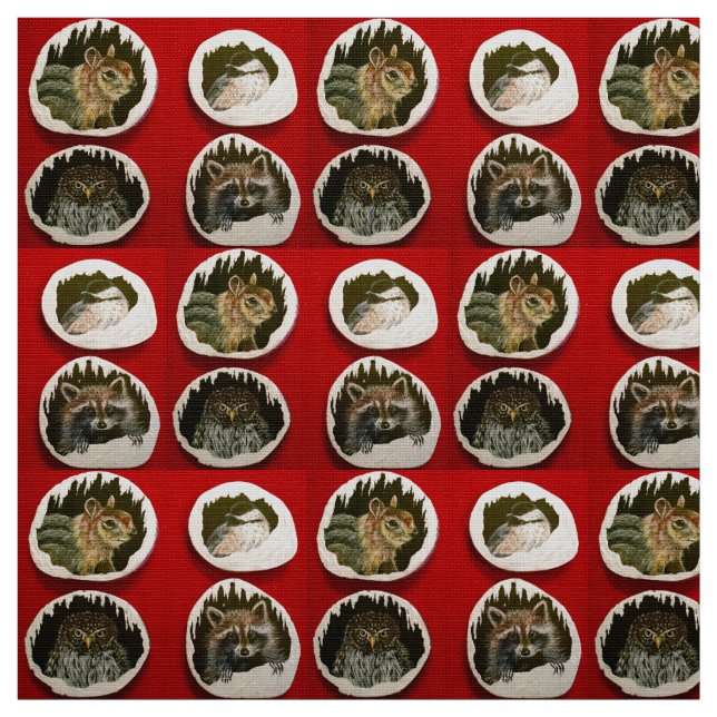 Happy Winter Friends Fabric (Swatch)