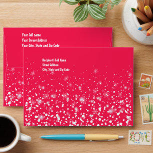 Happy Winter Holiday Snowy Fairy Tale Red Envelope