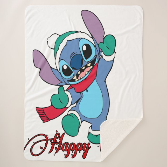 Happy winter season  sherpa blanket (Front)