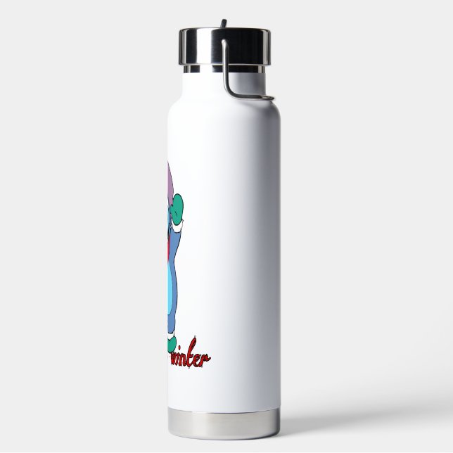Happy winter season  water bottle (Left)