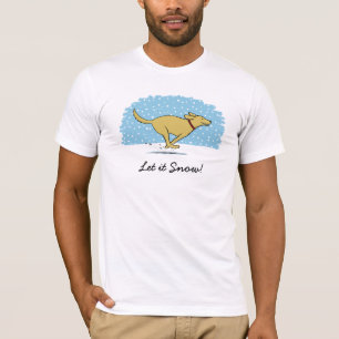Happy Winter Snow Dog Holiday - Let it Snow T-Shirt