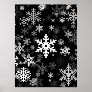 Happy Winter Snowflakes Pattern for Everyone Poster
