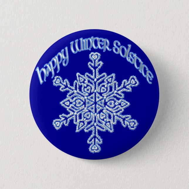 Happy Winter Solstice 6 Cm Round Badge (Front)