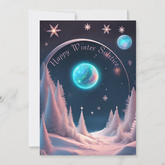 Happy Winter Solstice Holiday Card (Front)