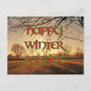 Happy Winter Solstice Postcard: Winter Sun Postcard