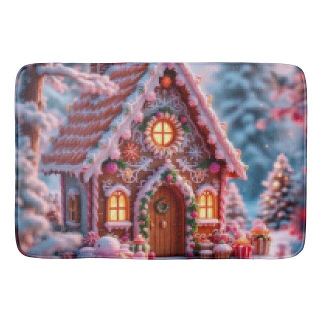 Happy winter with Christmas  Bath Mat (Front)