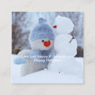 Happy with you square business card