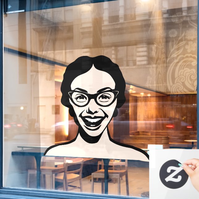 Happy Woman (Cafe Window)
