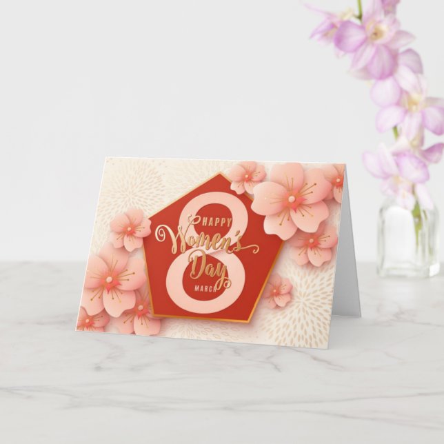 Happy woman's day card (Orchid)