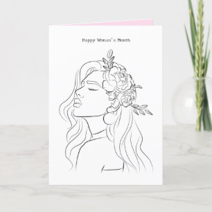 Happy Woman's Month Lady Art Card