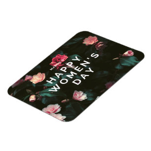 Happy women's day floral magnet