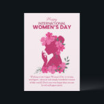 Happy Women's Day floral Women Illustration Holiday Card<br><div class="desc">Happy Women's Day floral Women Illustration Holiday Card.</div>