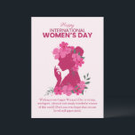 Happy Women's Day floral Women Illustration Holiday Card<br><div class="desc">Happy Women's Day floral Women Illustration Holiday Card.</div>