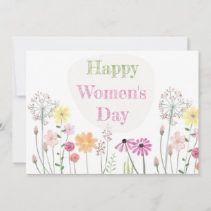Happy Women's Day Greeting  Holiday Card