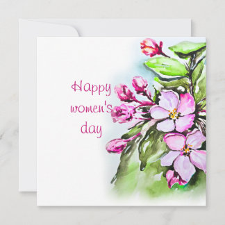 Happy women's day holiday card