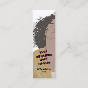 Happy Womens Day Modern bookmark Mini Business Card