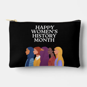 Happy Women's History Month Accessory Pouch