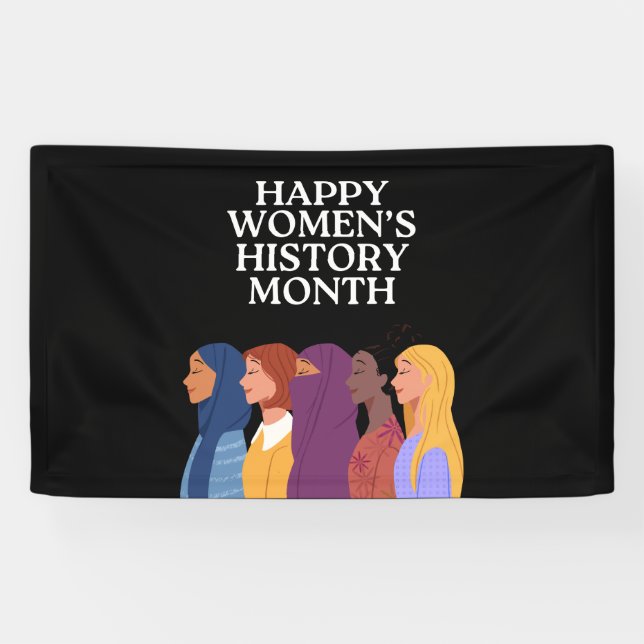 Happy Women's History Month Banner (Horizontal)