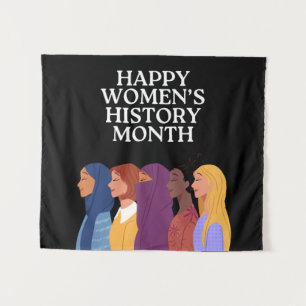 Happy Women's History Month Tapestry