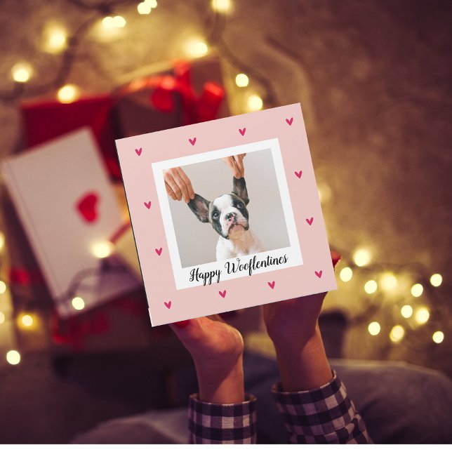 Happy Wooflentines With Dog Photo | Red & Pink (Creator Uploaded)