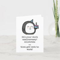 Happy Work Anniversary Card, Funny
