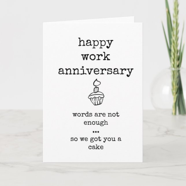 Happy Work Anniversary, Coworker Card (Front)