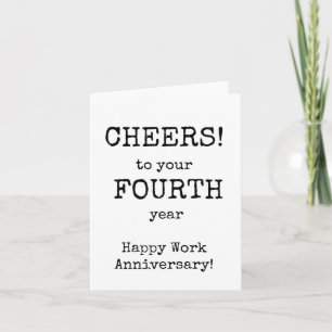 Happy Work Anniversary Fourth Year Card