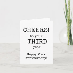 Happy Work Anniversary Third Year Card