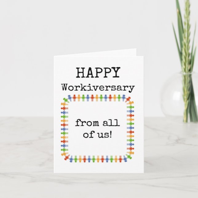 Happy Workiversary From All of Us Card (Front)